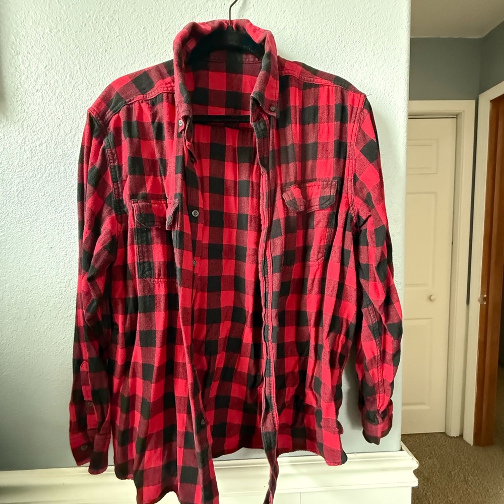 Red and Black Plaid Women's Jacket